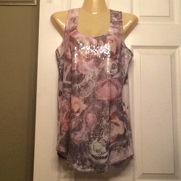 Xhilaration sequin racer back tunic tank - Picture 2 of 5